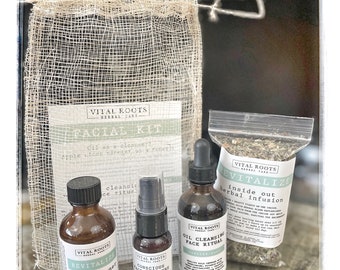 SALE!! Herbal face kit, "Oil Cleansing", Herbalistic Smart Skin Care