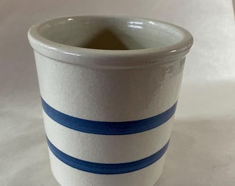 Vintage Robinson Ransbottom Crock Blue Band 1qt