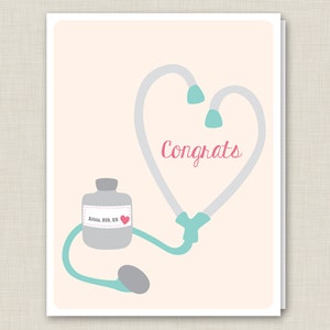 Personalized Nursing Graduation Card