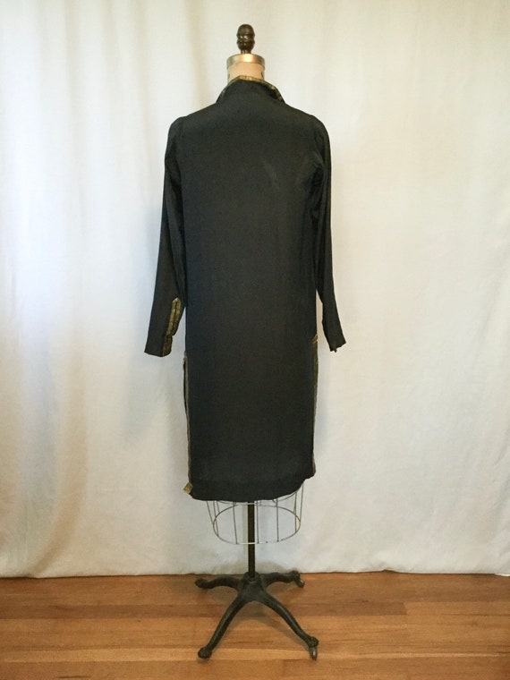 Fiona 20s Tunic | Vintage black silk tunic | 1920… - image 8