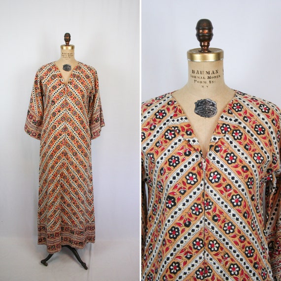 Vintage 70s dress | Vintage floral print cotton dr