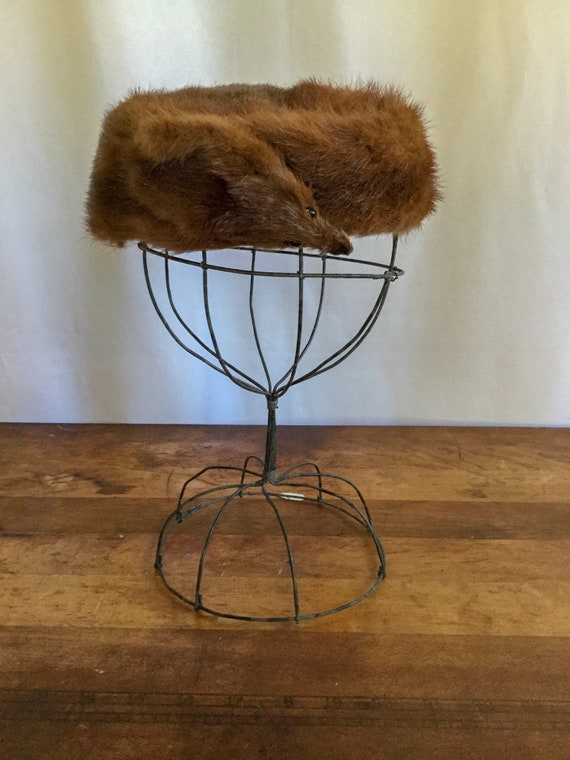 Vintage 40s hat | vintage auburn brown mink fur h… - image 8