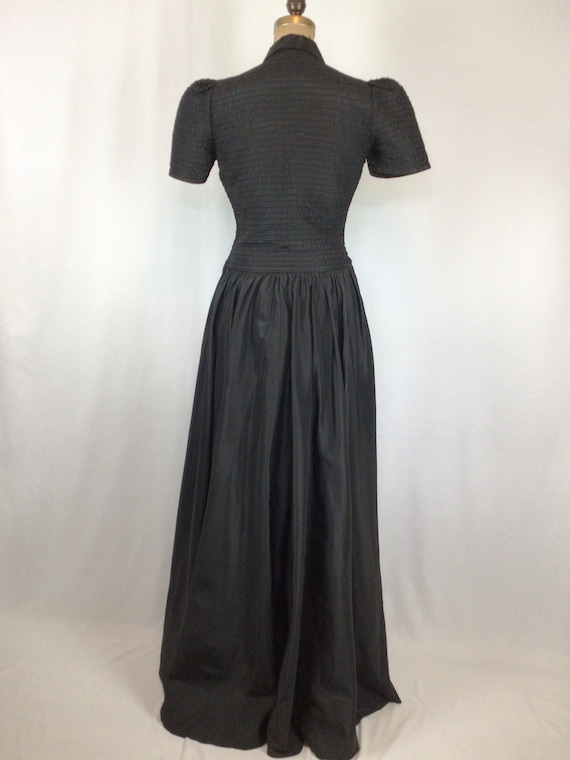 Vintage 30s evening dress | Vintage black taffeta… - image 8