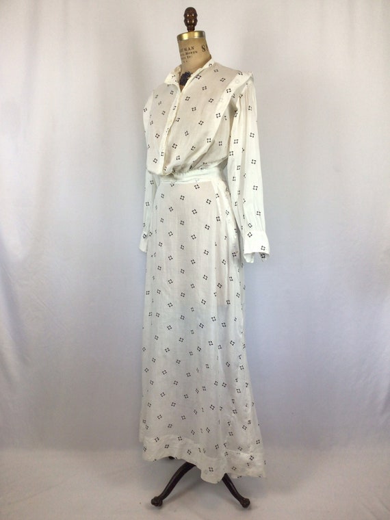 Vintage Edwardian dress | Antique white cotton pr… - image 4