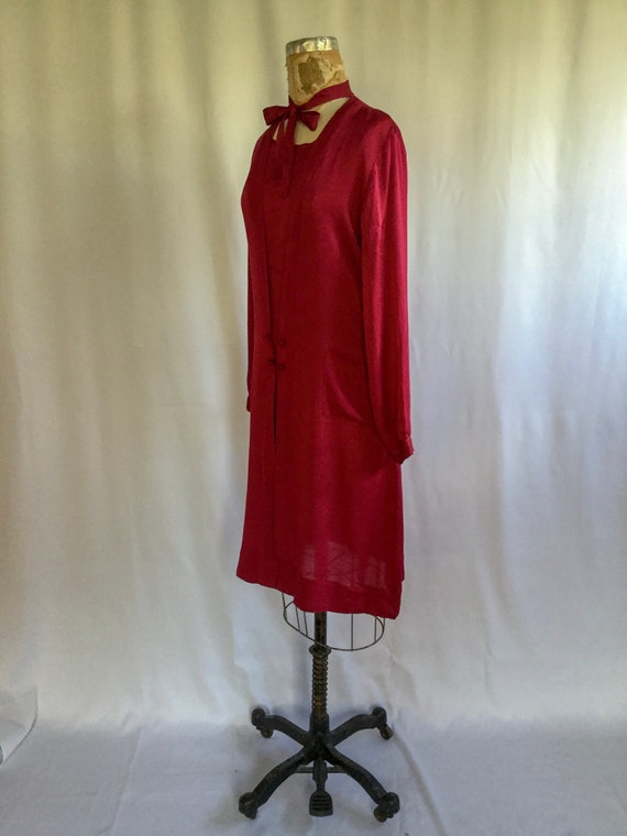 Vintage 20s Tunic | Vintage magenta silk flapper … - image 5