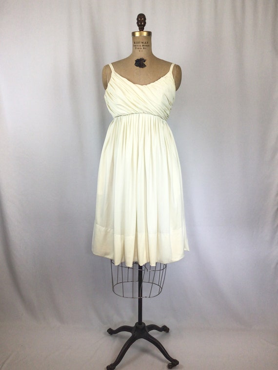 Vintage 50s dress | Vintage ivory knit cocktail d… - image 4