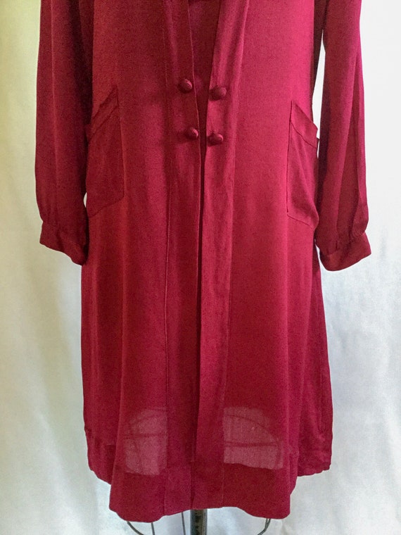 Vintage 20s Tunic | Vintage magenta silk flapper … - image 4