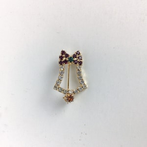 Vintage 50s brooch | Vintage rhinestone lantern brooch | 1950s Christmas street light costume jewelry brooch
