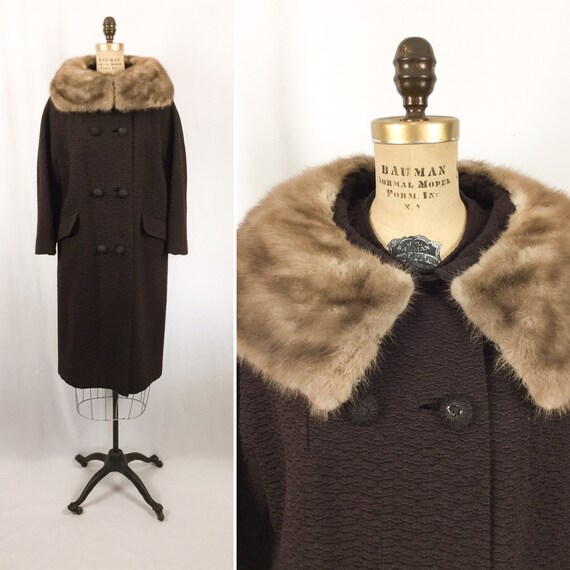 Vintage 60s Coat Vintage Chocolate 