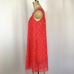 Vintage 60er Jahre Nachthemd Vintage rotes Spitzen Nachthemd 1960er Jahre Deena Negligee Bild 6