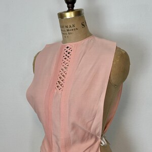 Vintage 40s Dickies | Pink Cotton Top | 1940s Pink Bib Collar Vest image 4