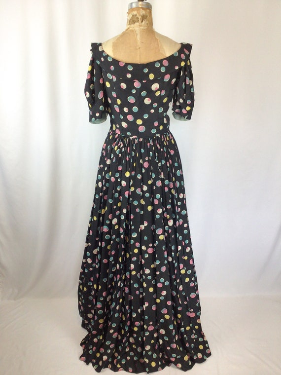 Vintage 30s evening dress | Vintage polka dot eve… - image 9