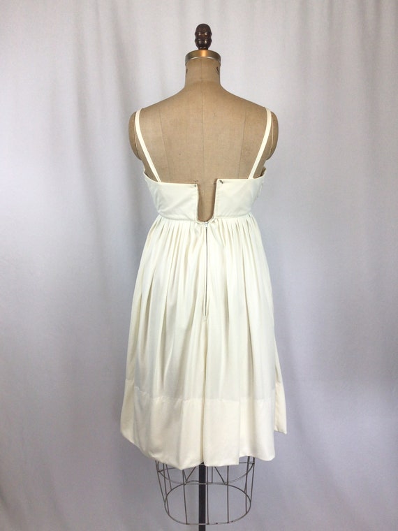 Vintage 50s dress | Vintage ivory knit cocktail d… - image 9