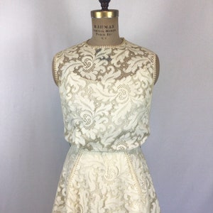 Vintage 50s dress Vintage white lace party dress 1950s Junior Sophisticates Original dress image 3