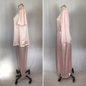 Vintage 60s Negligee set Vintage soft pink three piece pajama set 1960s Collections JC Penneys pjs and robe image 8