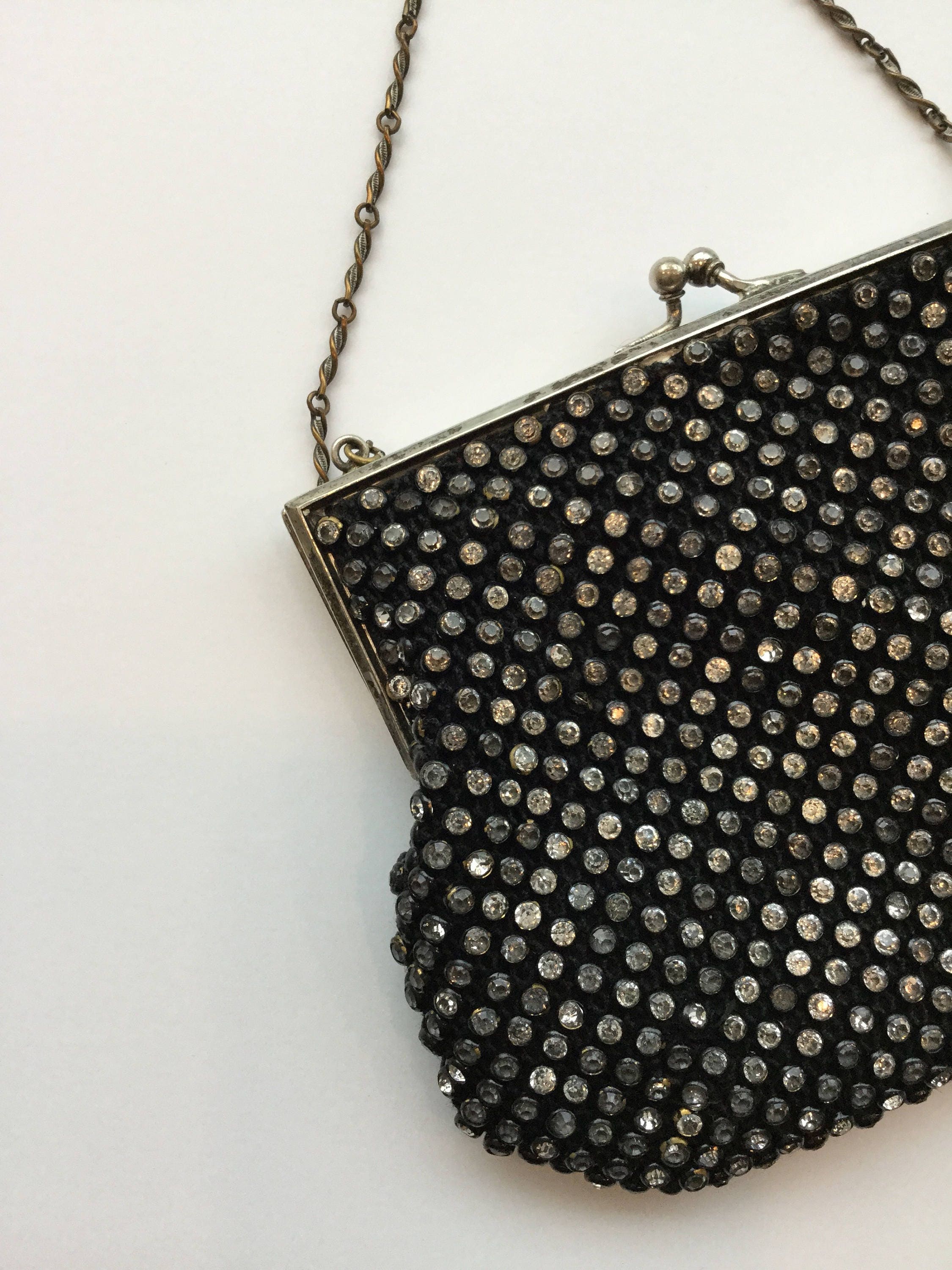 Starlight purse Vintage rhinestone evening bag 1930s Etsy