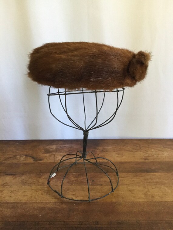 Vintage 40s hat | vintage auburn brown mink fur h… - image 5