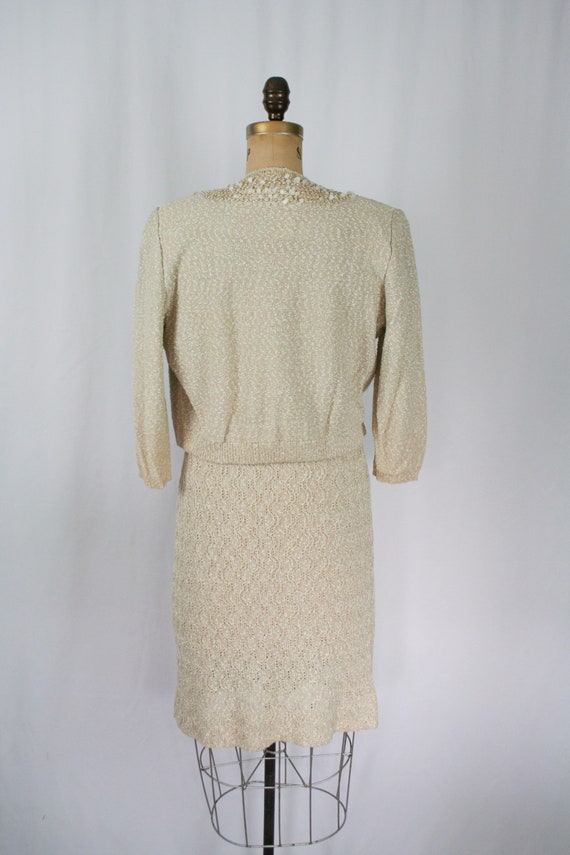 Vintage 50s knit suit | Vintage hand knit two pie… - image 9
