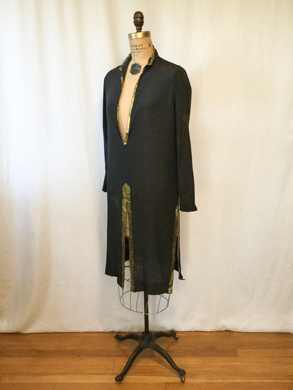 Fiona 20s Tunic | Vintage black silk tunic | 1920… - image 5