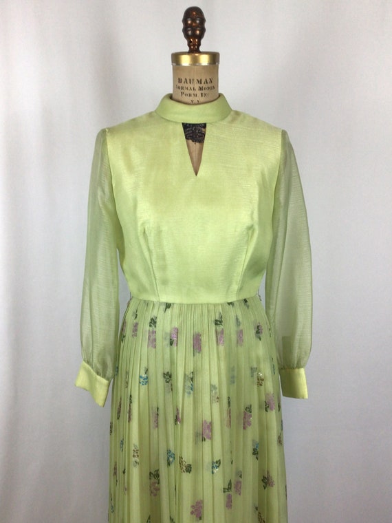 Vintage 60s dress | Vintage green maxi evening dr… - image 3