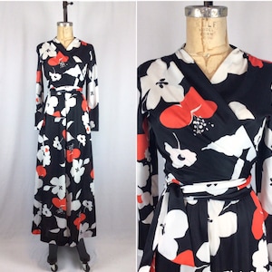 Vintage 70s pant set | Vintage floral two piece pant set | 1970s Bernie Bee pant suit set