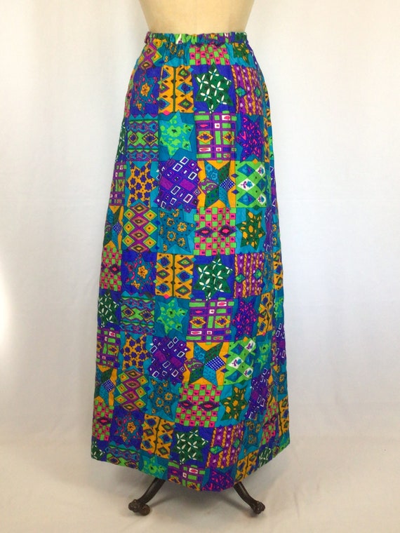 Vintage 60s skirt | Vintage patchwork quilted ski… - image 7