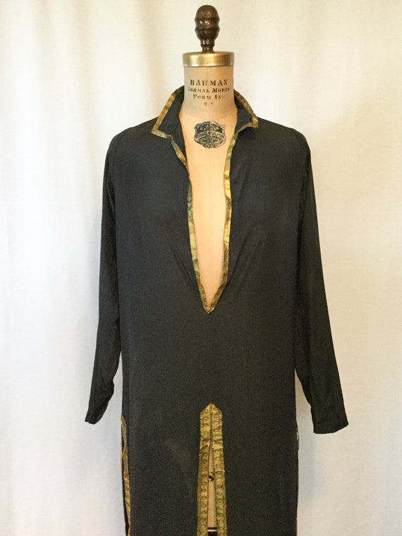 Fiona 20s Tunic | Vintage black silk tunic | 1920… - image 3