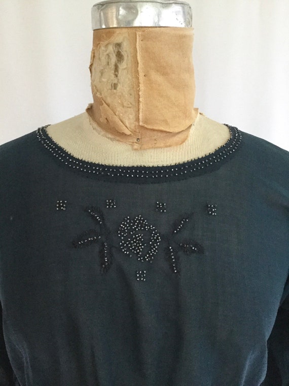 Vintage Edwardian Blouse | Vintage peacock blue l… - image 2