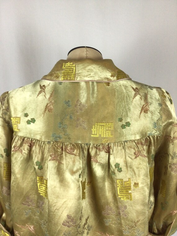 Vintage 50s jacket | Vintage gold chinoiserie shi… - image 8