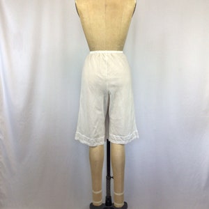 Vintage 60s Bloomers Vintage white cotton tap shorts 1960s white lace trim knickers image 8