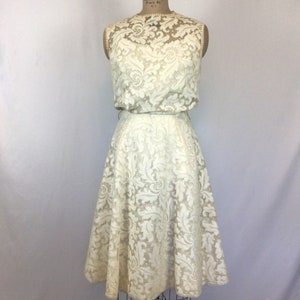 Vintage 50s dress Vintage white lace party dress 1950s Junior Sophisticates Original dress image 4