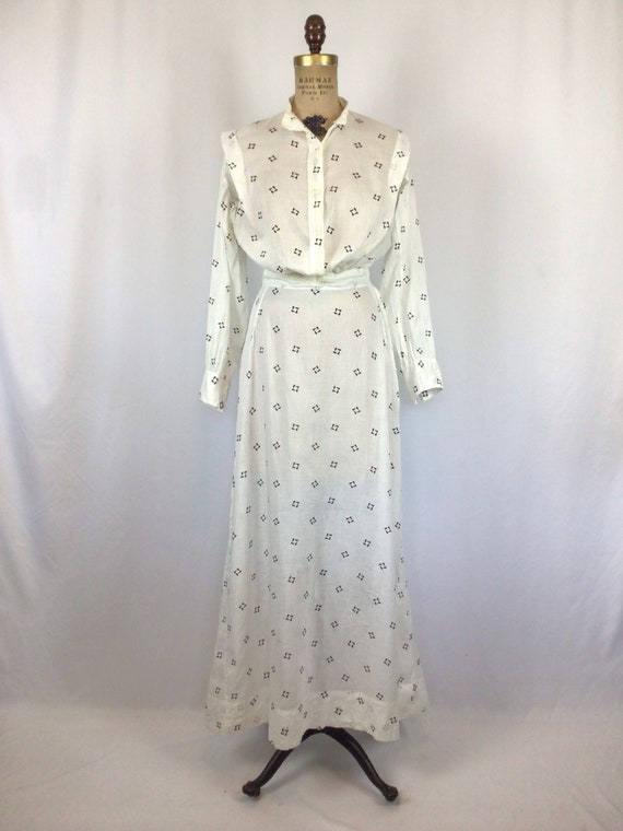 Vintage Edwardian dress | Antique white cotton pr… - image 3