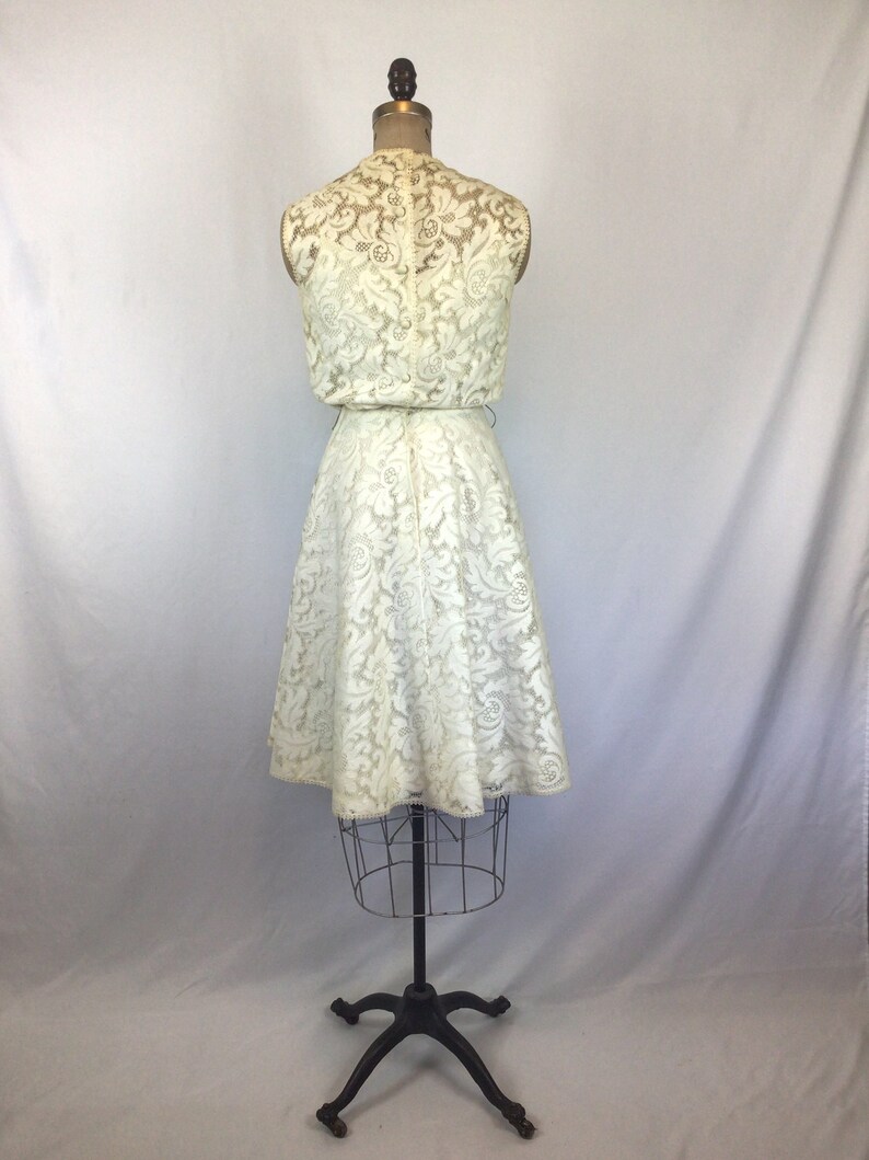 Vintage 50s dress Vintage white lace party dress 1950s Junior Sophisticates Original dress image 8