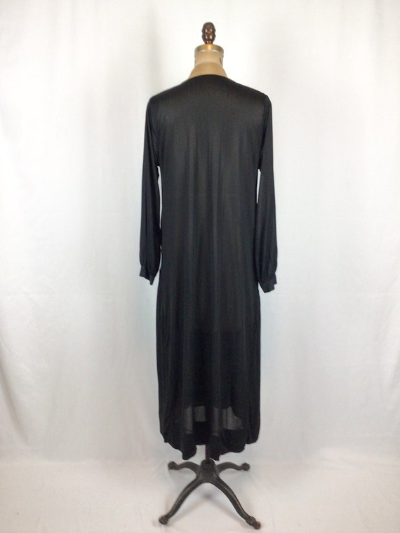 Vintage 20s Dress | Vintage black rayon jersey dr… - image 9