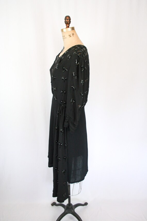 Janet Taylor rayon 40s dress | Vintage black rayo… - image 7