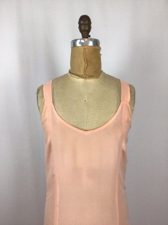 Vintage 30s nightgown | Vintage peachy pink silk … - image 2