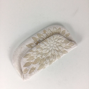 Vintage 50s clutch | Vintage white floral beaded purse | 1950s hand beaded wedding bag