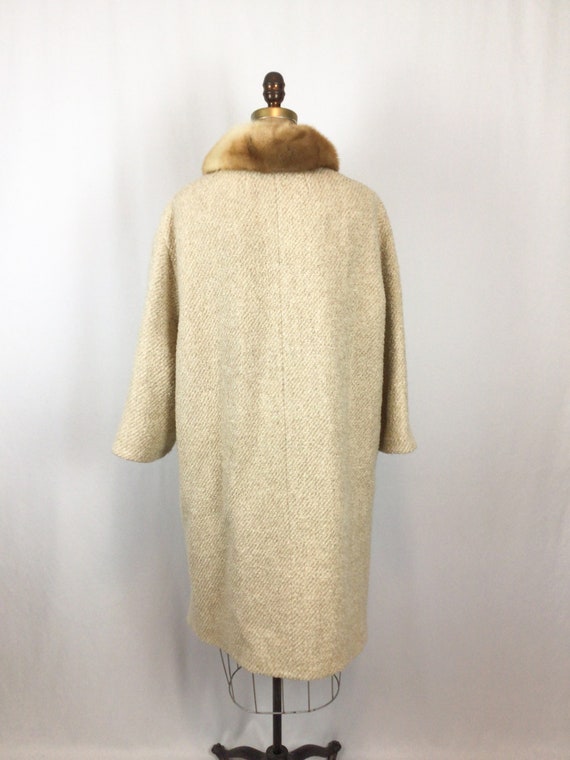 Vintage 50s coat | Vintage two tone cream boucle … - image 7