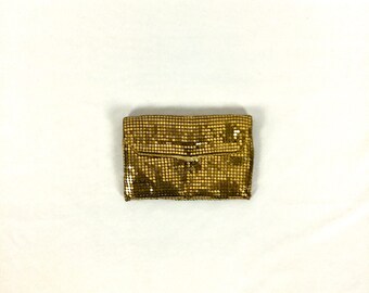 sac à main vintage des années 30 | sac en maille d’or vintage | Pochette de sac à main en maille d’or des années 1930