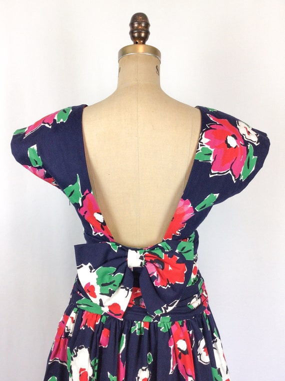 Vintage 80s dress | Vintage  floral cotton fit an… - image 8