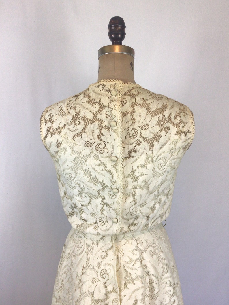 Vintage 50s dress Vintage white lace party dress 1950s Junior Sophisticates Original dress image 7