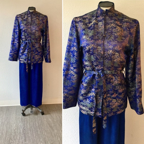 Mame 40s lounge set | Vintage silk chinoiserie lou
