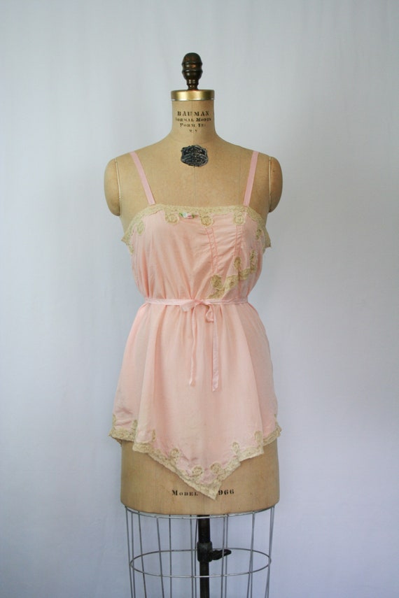 Vintage 20s silk step in | Vintage pink embroider… - image 4