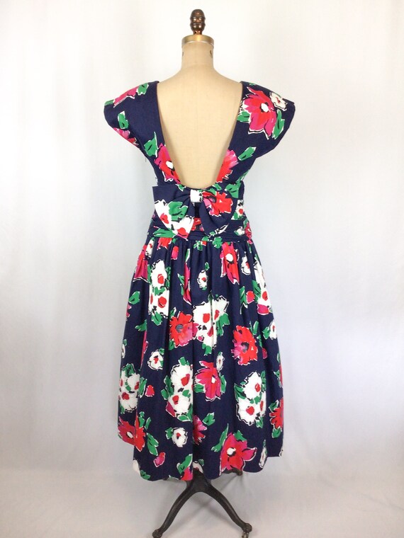 Vintage 80s dress | Vintage  floral cotton fit an… - image 9