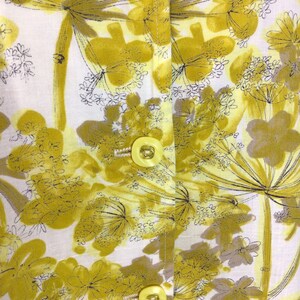 Vintage 50s dress Vintage yellow cotton day dress 1950s floral print house dress image 8