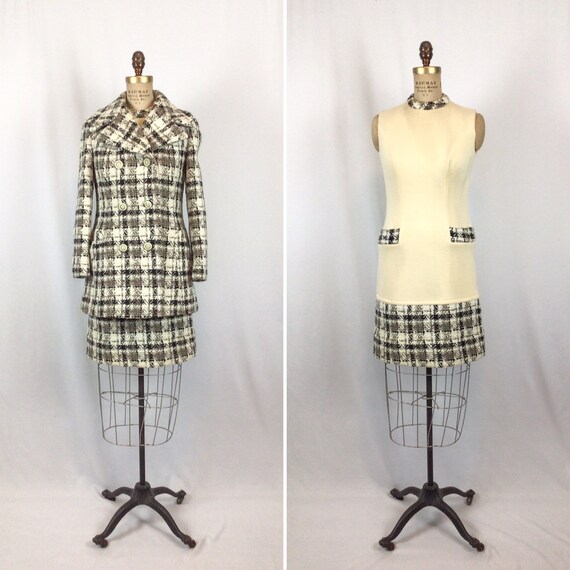 Vintage 60s suit | Vintage plaid double breasted j