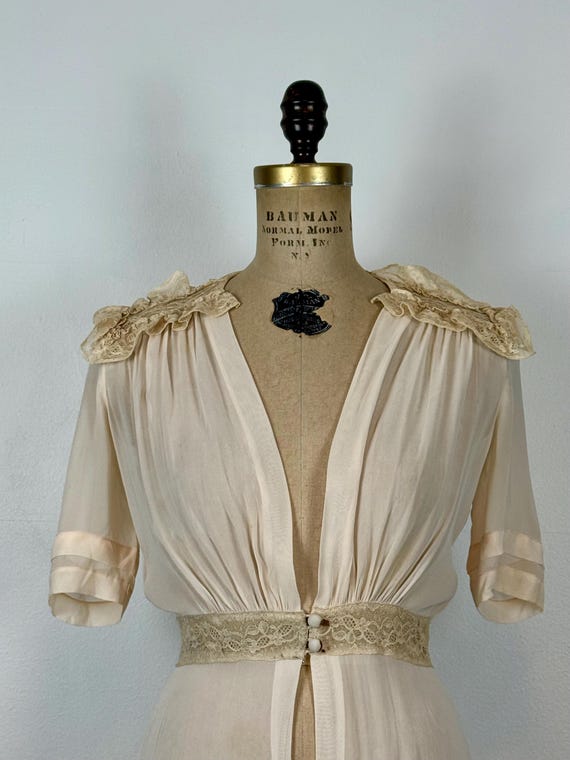 Vintage 30s Robe| Hobert Dressing Gown | 1930s Pa… - image 3