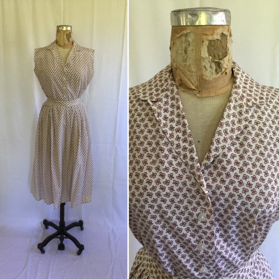 Floral 50s top & skirt dress set | Vintage novelty