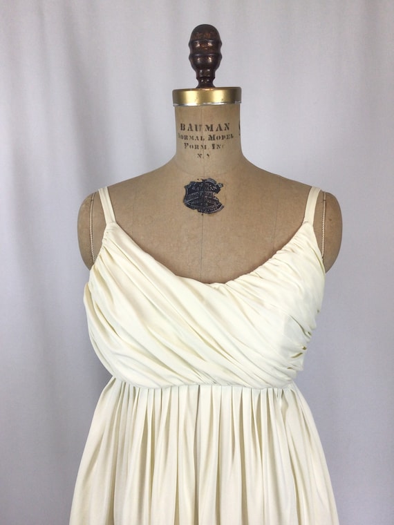 Vintage 50s dress | Vintage ivory knit cocktail d… - image 2