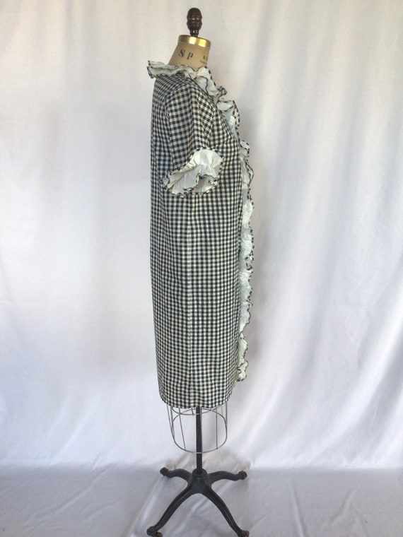 Vintage 60s dress | Vintage black white gingham d… - image 5